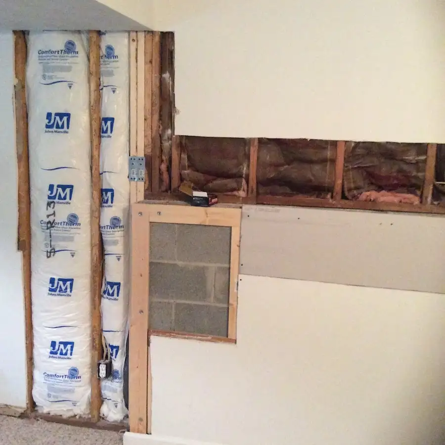 Wall insulation replacement during Contents Cleaning & Restoration in Torrington